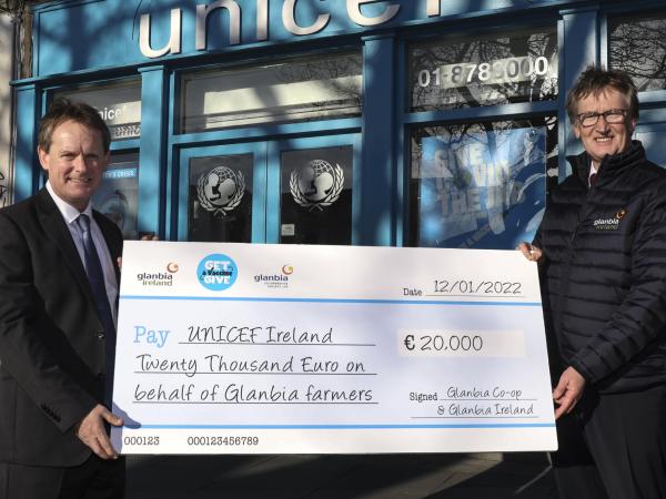 unicef donation by glanbia farmers