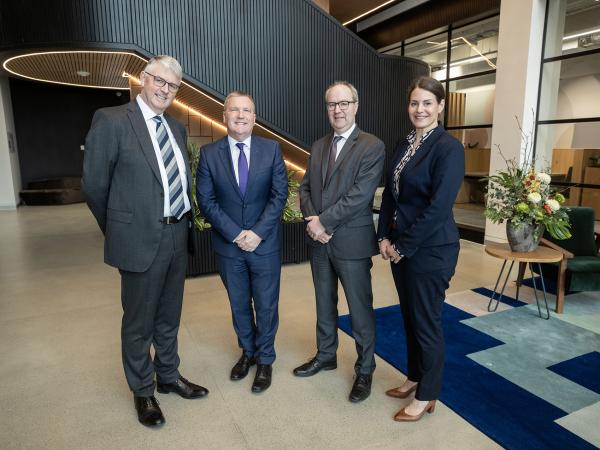 Minister Mcgrath visits Abbey Quarter and team