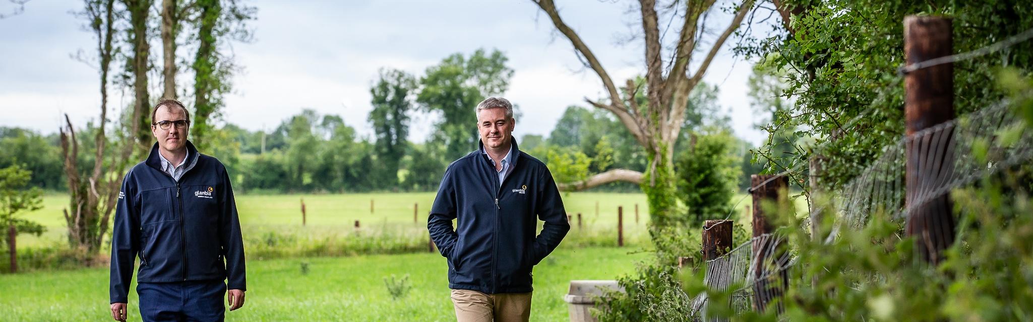 Glanbia Ireland employees on a biodiversity walk