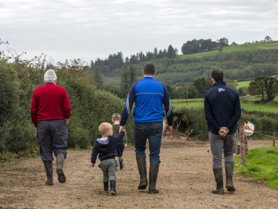 image of a family on a farm