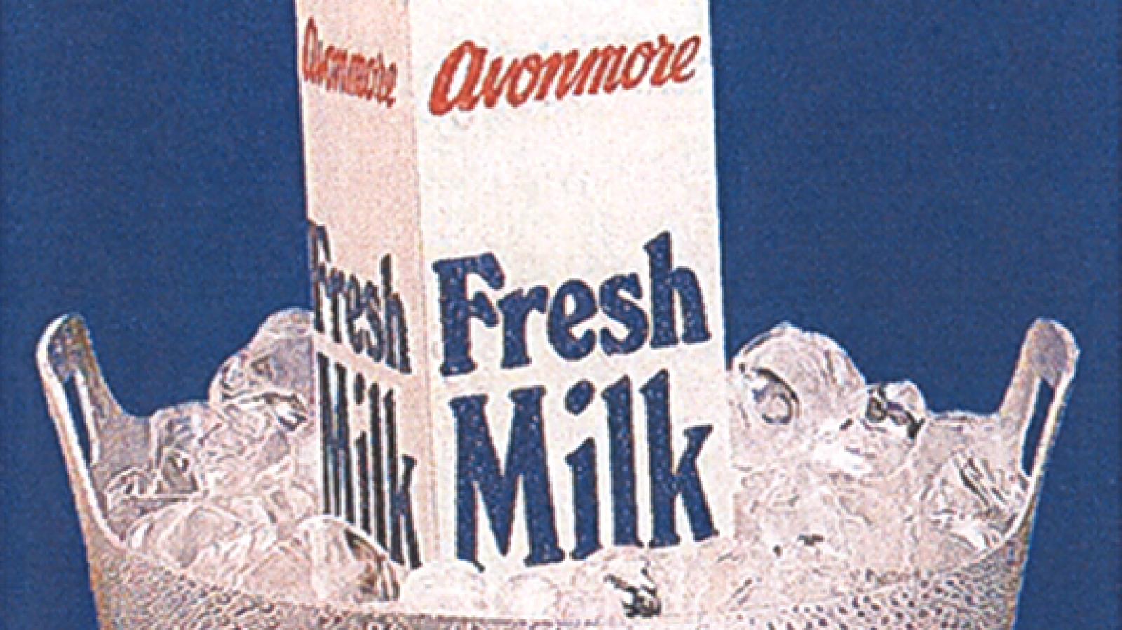 Avonmore milk carton from 1981